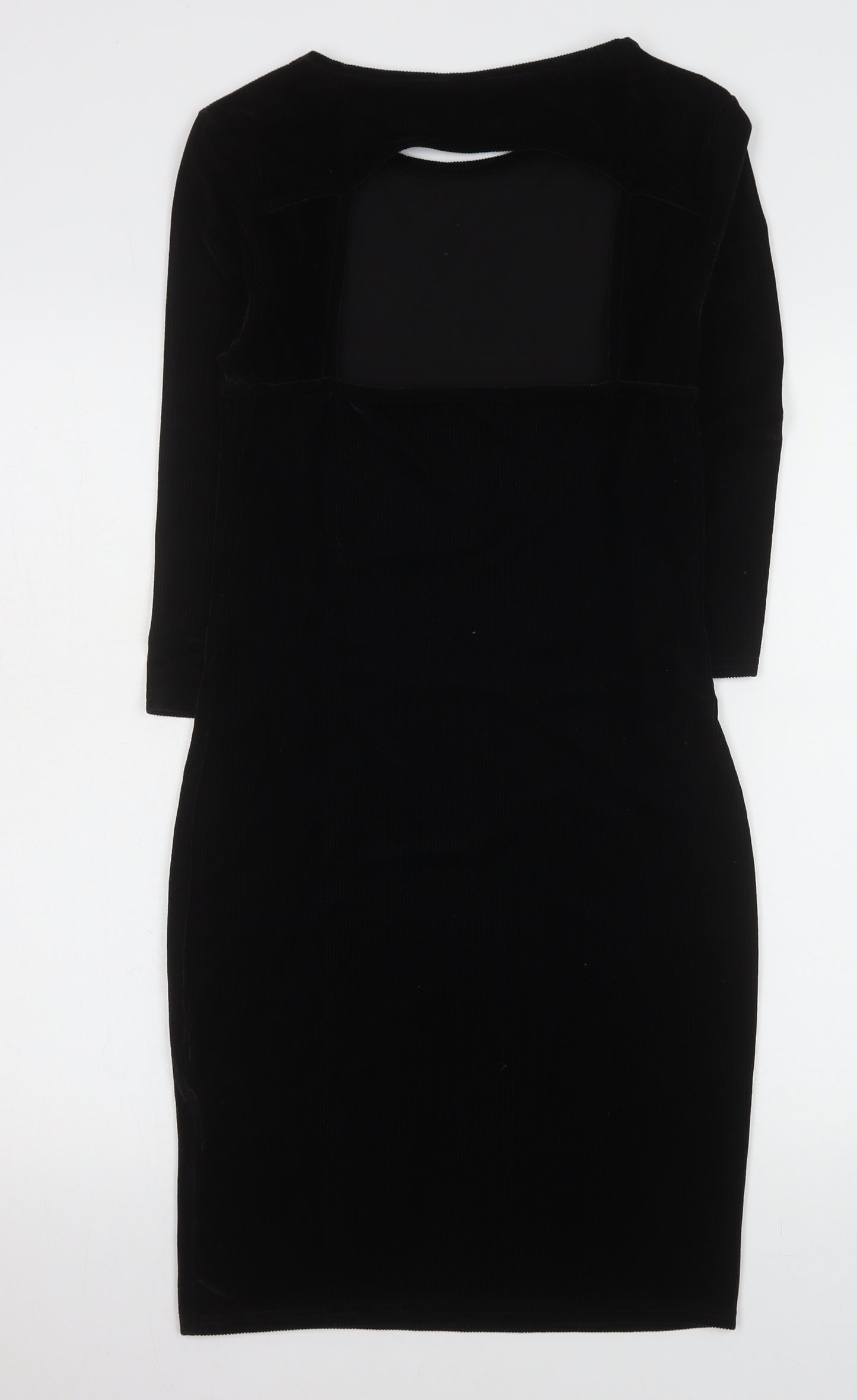 Sparkle & Fade Women’s Black Velvet Bodycon Dress M
