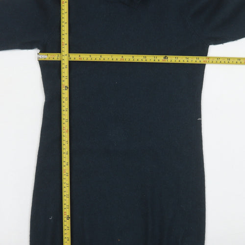 InWear Women's Black Angora Blend Cowl Neck Jumper Dress Size S