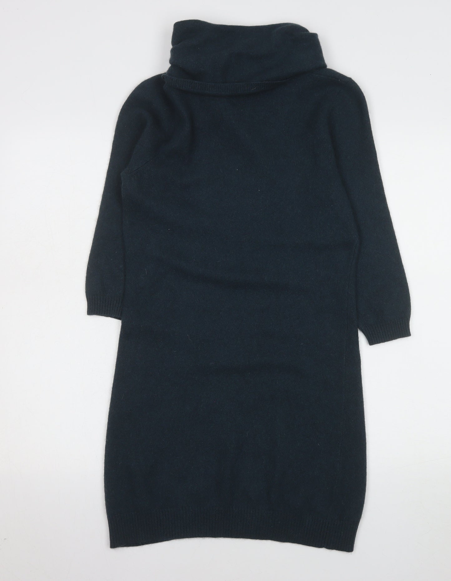 InWear Women's Black Angora Blend Cowl Neck Jumper Dress Size S