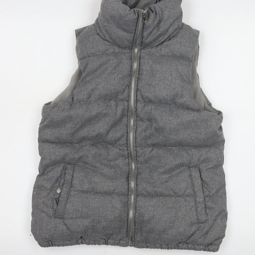 Old Navy Men's Grey XS Puffer Bodywarmer Gilet Polyester Lined