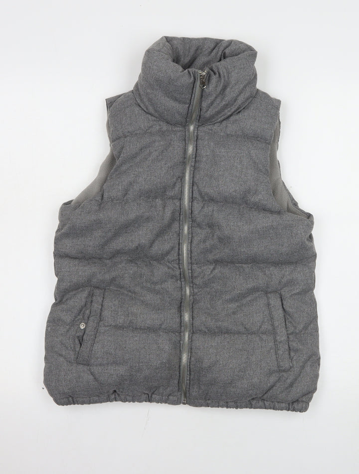 Old Navy Men's Grey XS Puffer Bodywarmer Gilet Polyester Lined