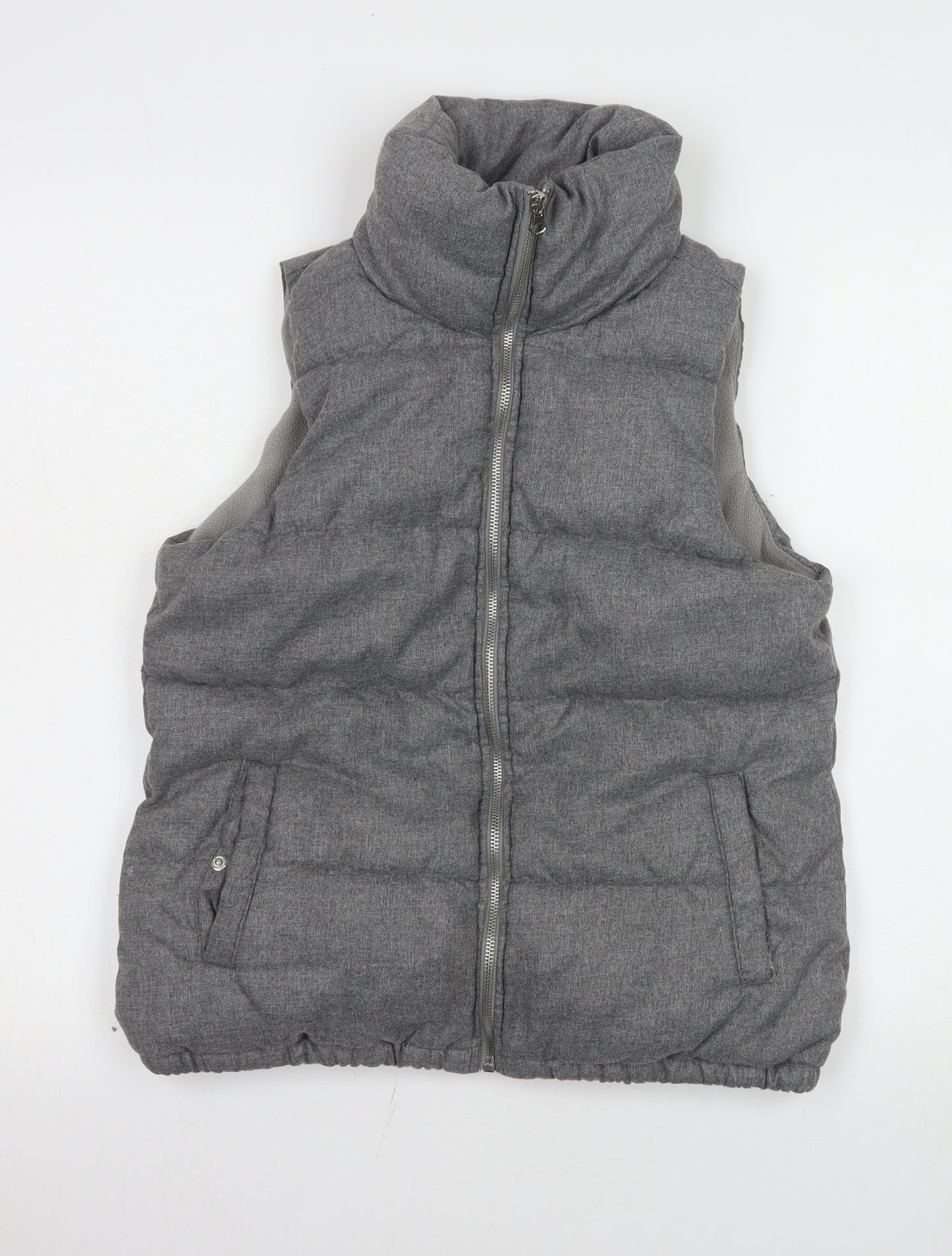 Old Navy Men's Grey XS Puffer Bodywarmer Gilet Polyester Lined
