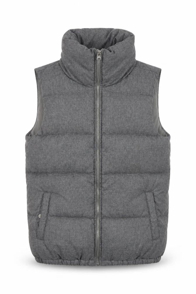 Front view of Old Navy Men's Grey XS Puffer Bodywarmer Gilet Polyester Lined