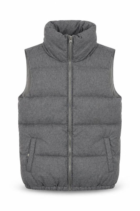 Front view of Old Navy Men's Grey XS Puffer Bodywarmer Gilet Polyester Lined
