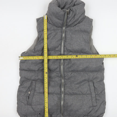 Old Navy Men's Grey XS Puffer Bodywarmer Gilet Polyester Lined