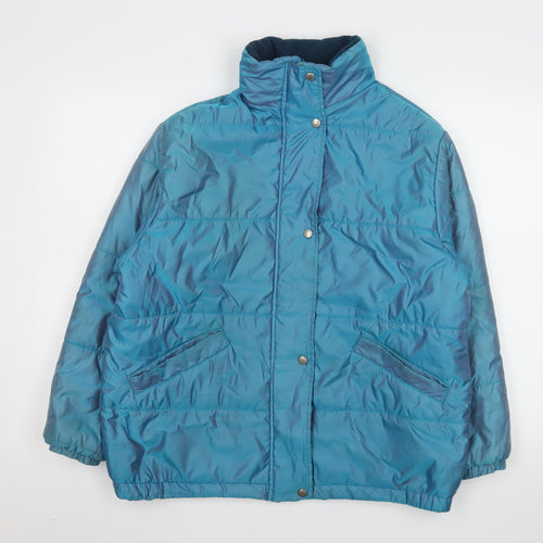 Marks and Spencer Teens Blue Puffer Jacket Size 10 Winter Lined