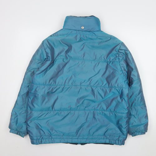 Marks and Spencer Teens Blue Puffer Jacket Size 10 Winter Lined