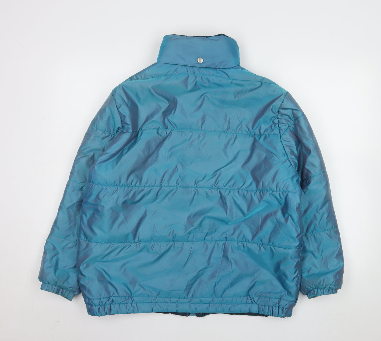 Marks and Spencer Teens Blue Puffer Jacket Size 10 Winter Lined