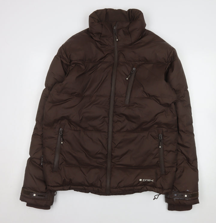 Mountain Warehouse Men Brown M Puffer Jacket Winter Down Insulated