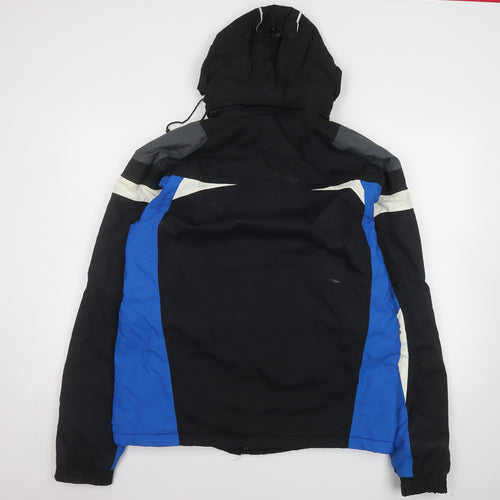 Parallel Extreme Men's Black Blue S Waterproof Skiing Jacket Hooded