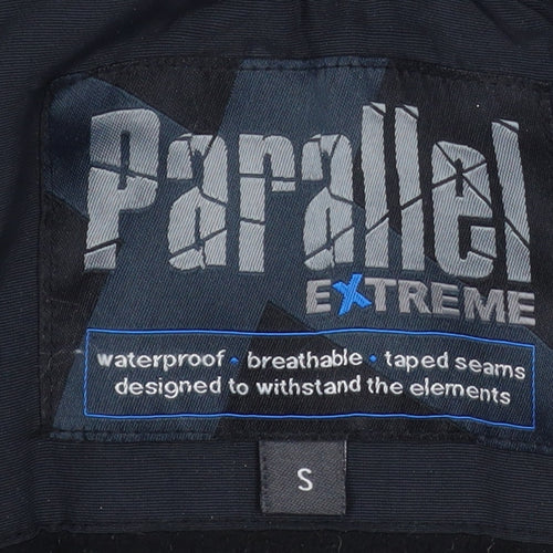 Parallel Extreme Men's Black Blue S Waterproof Skiing Jacket Hooded
