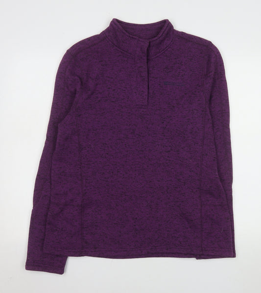 Mountain Warehouse Women Purple 1/4 Zip Fleece Sweatshirt UK 16