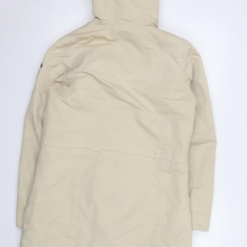 Regatta Womens Beige Hooded Waterproof Long Rain Coat UK 10