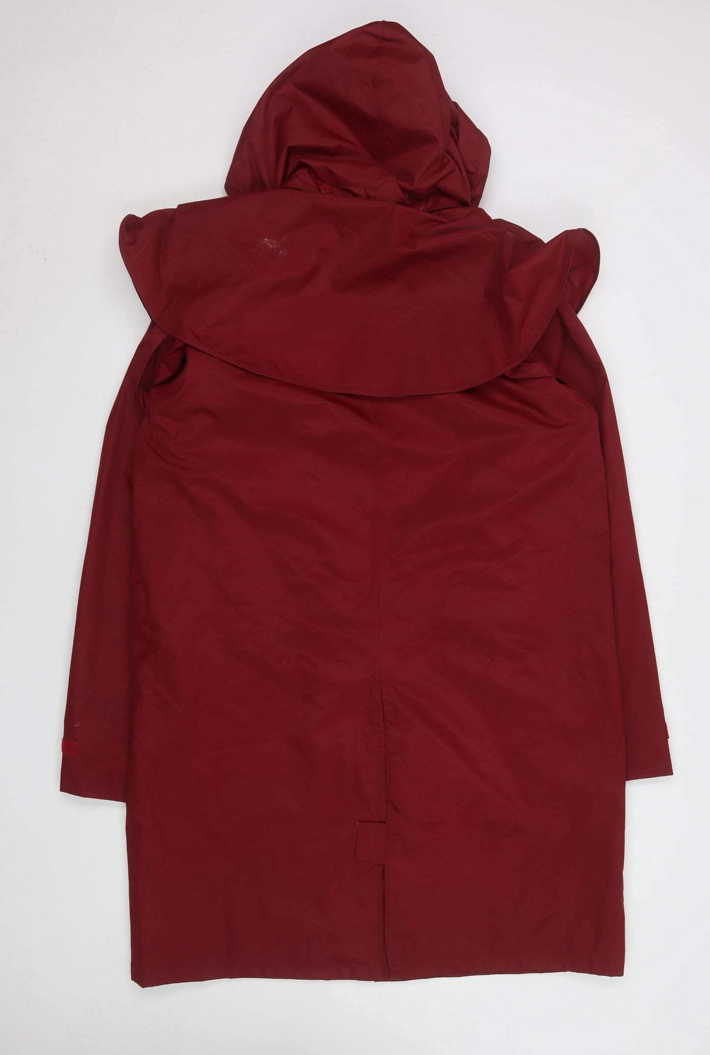 Cotton Traders Womens Red Waterproof Hooded Rain Coat Size M