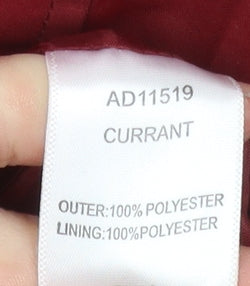 Cotton Traders Womens Red Waterproof Hooded Rain Coat Size M