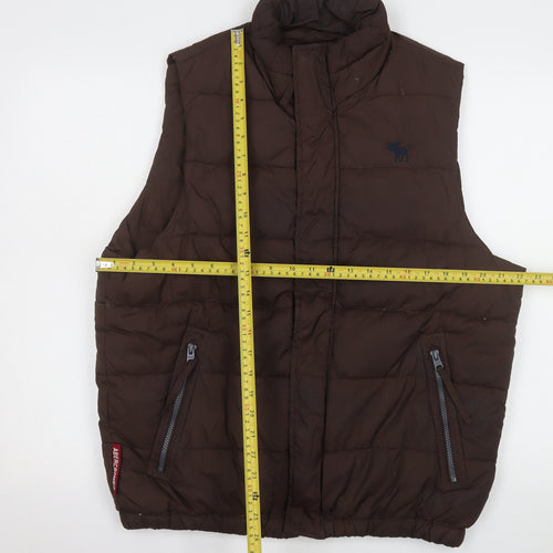 Abercrombie & Fitch Men’s Brown Puffer Waistcoat M Regular Fit