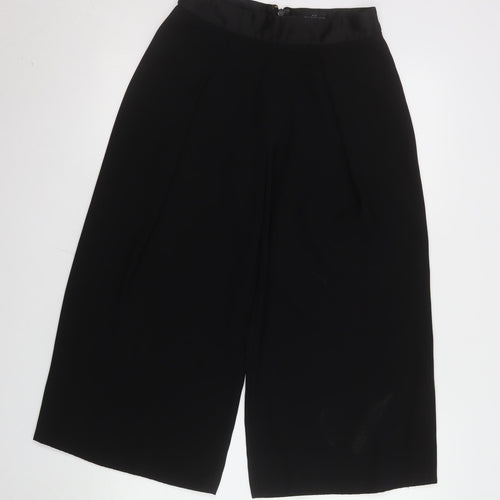 Topshop Petite Black Culottes Wide-Leg Trousers UK 8