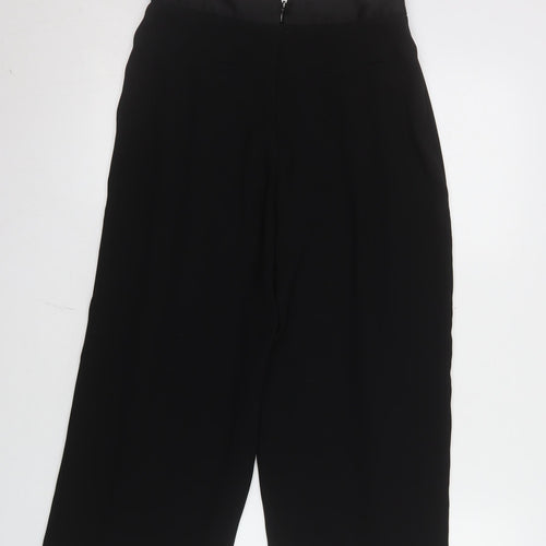 Topshop Petite Black Culottes Wide-Leg Trousers UK 8