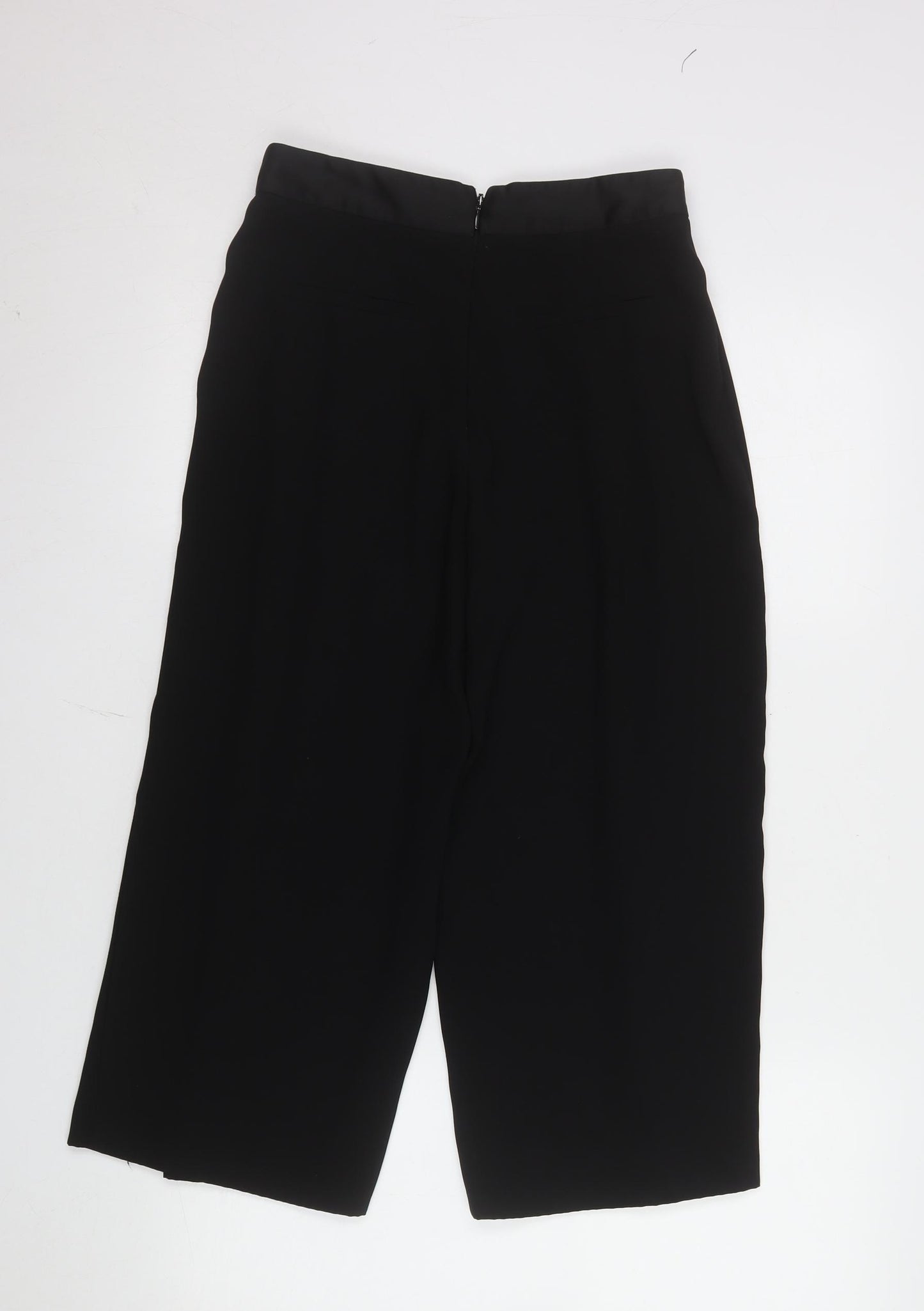 Topshop Petite Black Culottes Wide-Leg Trousers UK 8