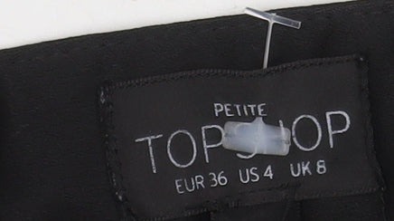 Topshop Petite Black Culottes Wide-Leg Trousers UK 8