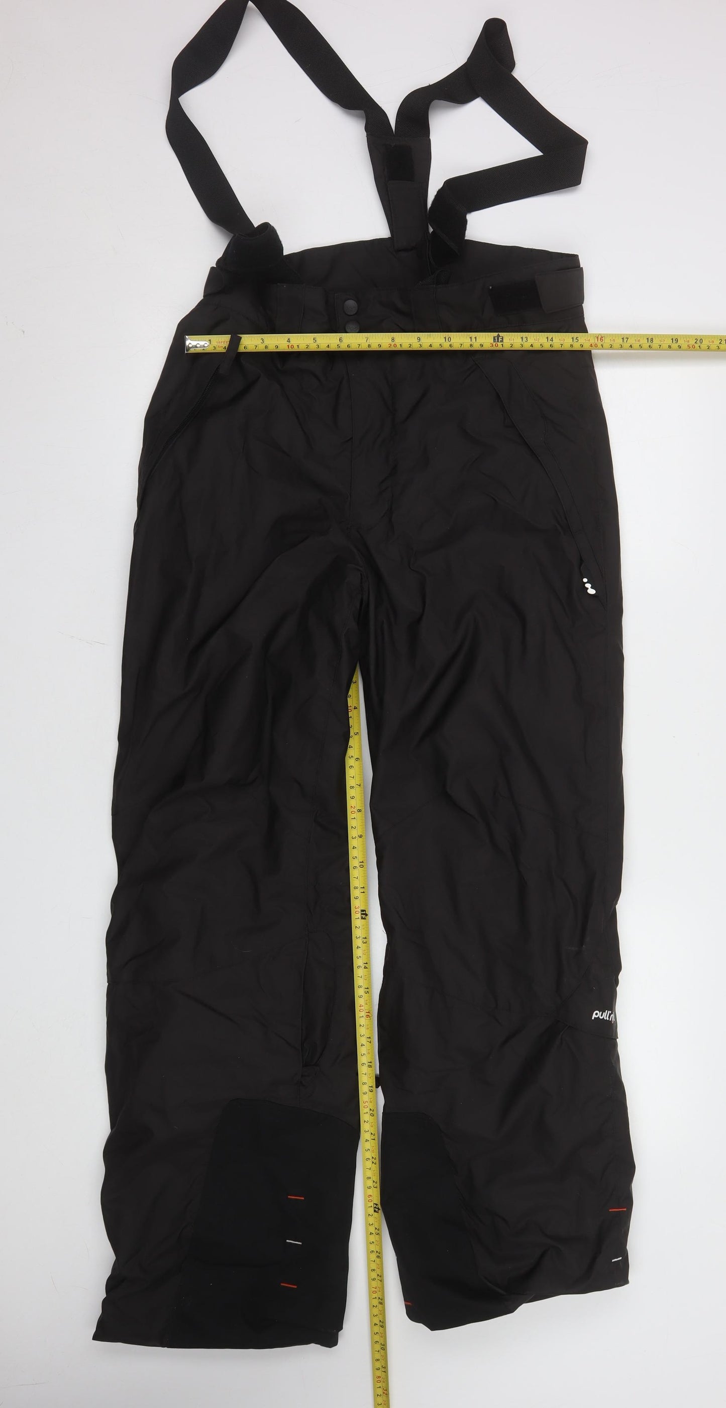 Decathlon Women's Black Waterproof Snow Pants Size 12 Pullnfit Ski Trousers