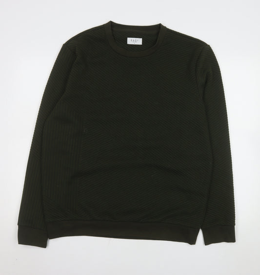 Easy Mens Green Large Crew Neck Pullover Sweatshirt