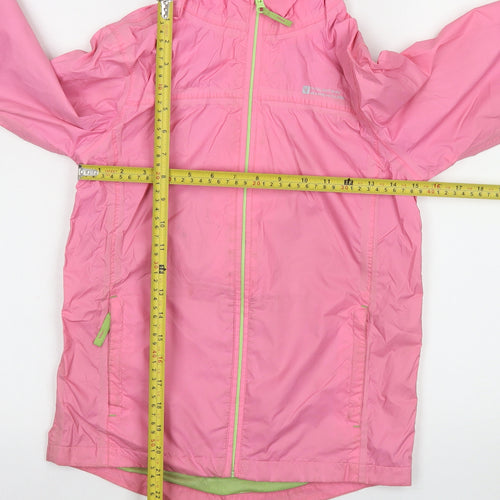 Mountain Warehouse Girls Pink Waterproof Hooded Rain Coat Jacket 11-12 Years