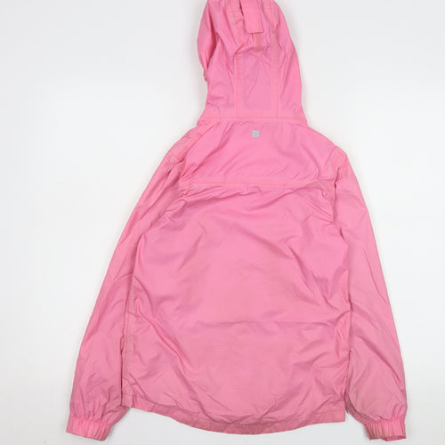 Mountain Warehouse Girls Pink Waterproof Hooded Rain Coat Jacket 11-12 Years