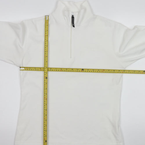 Trespass Women White Fleece 1/2 Zip Pullover Sweatshirt Size L