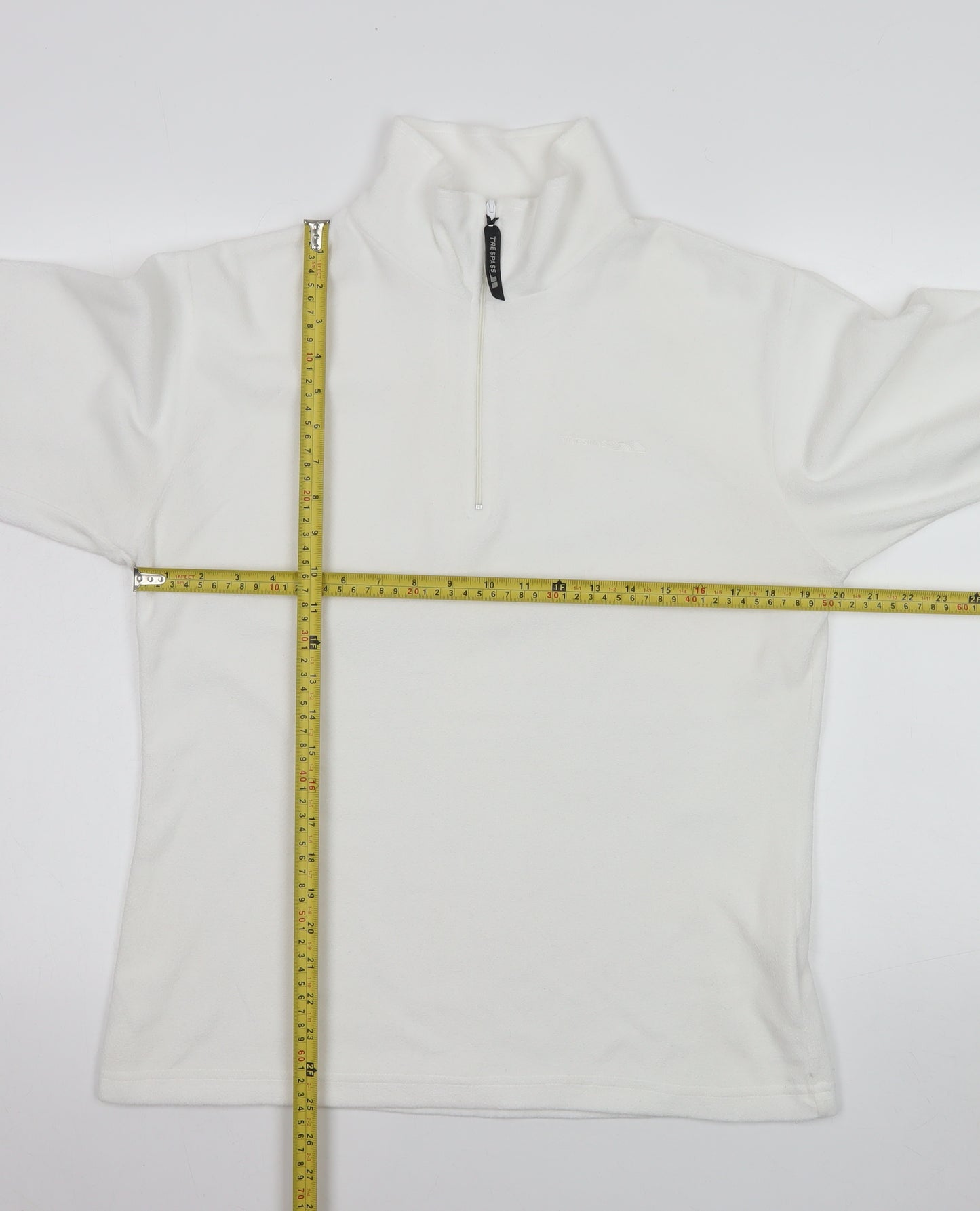 Trespass Women White Fleece 1/2 Zip Pullover Sweatshirt Size L