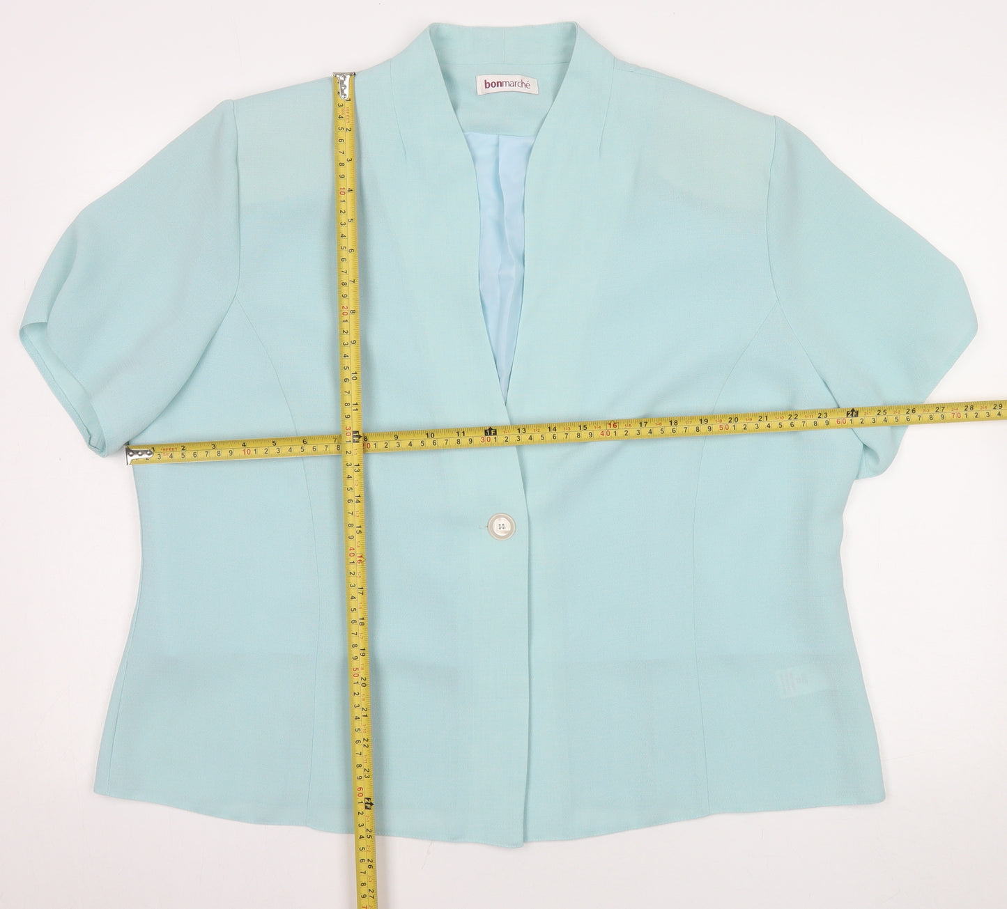 Bonmarché Women's Blue Short Sleeve Woven Blouse Size 22