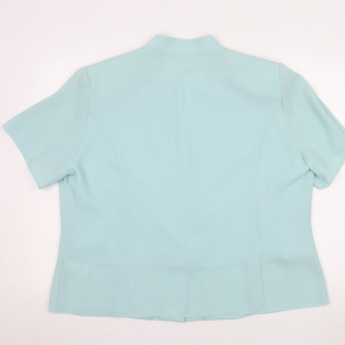 Bonmarché Women's Blue Short Sleeve Woven Blouse Size 22