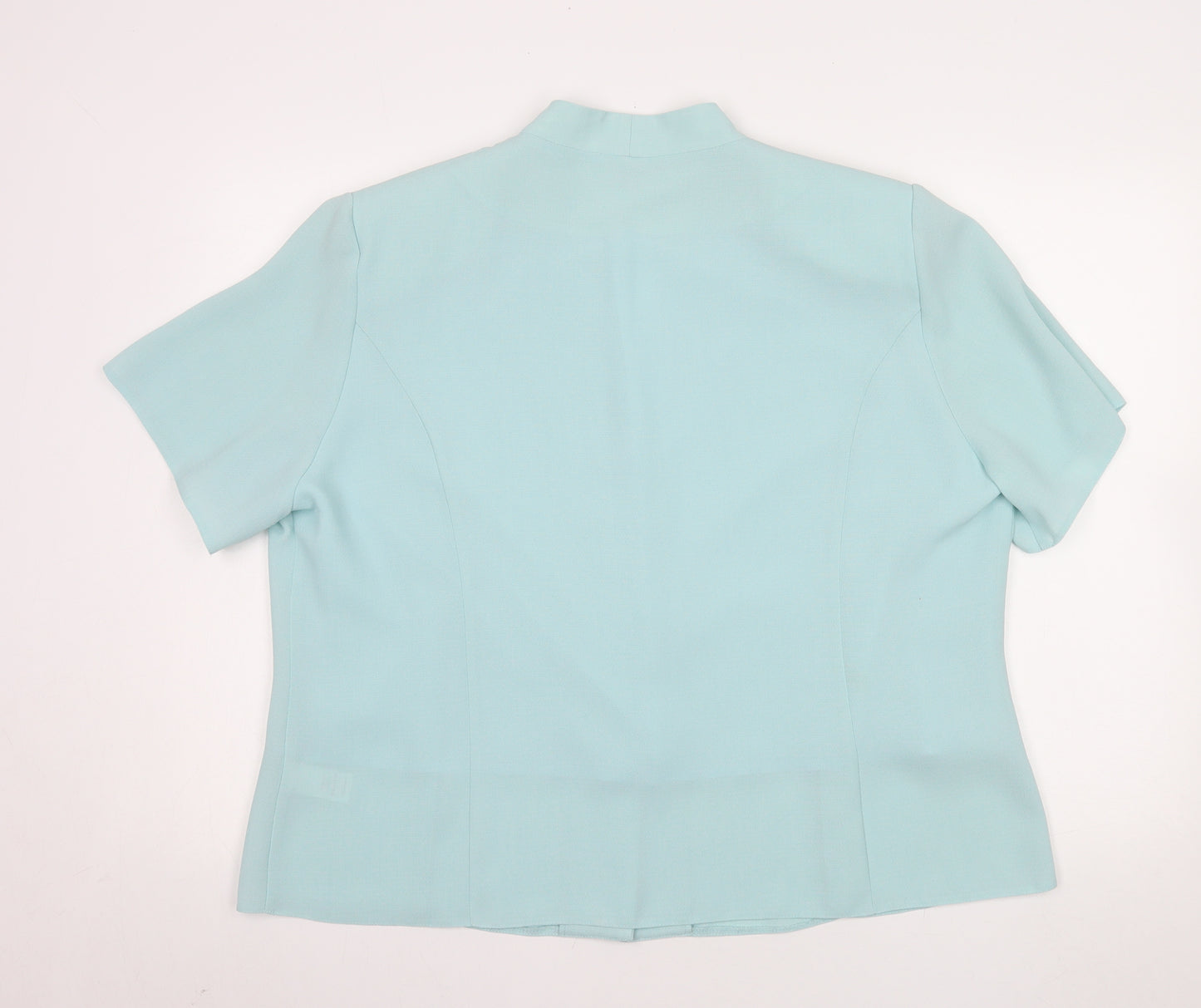 Bonmarché Women's Blue Short Sleeve Woven Blouse Size 22