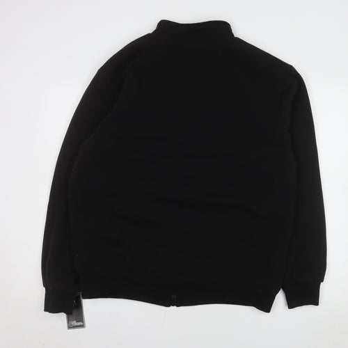 Elvor Men Black L Full Zip Fleece Lined Basic Jacket
