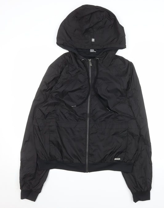 Sweaty Betty Women's Black M Hooded Windbreaker Jacket