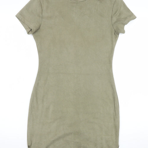 AX Paris Women Green Short Sleeve High Neck Bodycon Dress Size 8