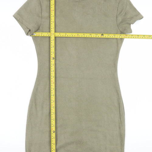 AX Paris Women Green Short Sleeve High Neck Bodycon Dress Size 8