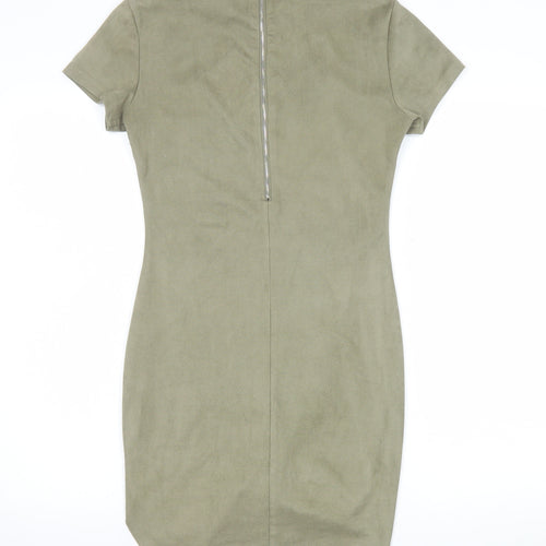 AX Paris Women Green Short Sleeve High Neck Bodycon Dress Size 8