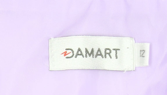 Damart Women's Purple Mid-Length Lined Basic Jacket Size 12