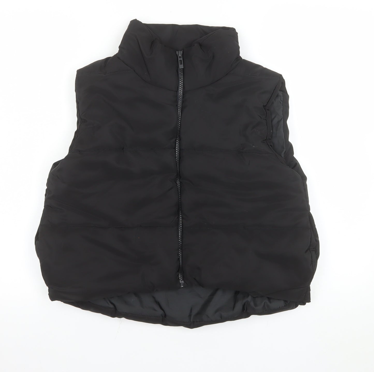Rising Women's Black Polyester Puffer Waistcoat Size S