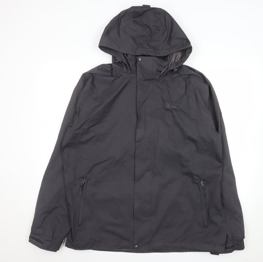 Hi Gear Men’s Black Waterproof Hooded Rain Jacket L