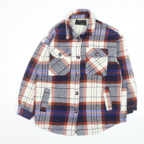 Sinsay Men's Multicoloured Plaid Flannel Jacket M