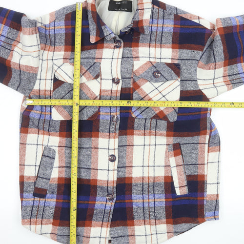 Sinsay Men's Multicoloured Plaid Flannel Jacket M