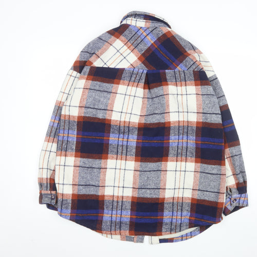 Sinsay Men's Multicoloured Plaid Flannel Jacket M