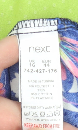 Next Womens Multicoloured Floral Bomber Jacket Size 16