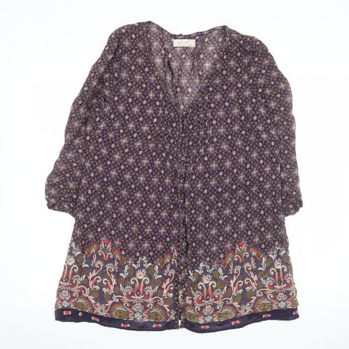 Marks and Spencer Women’s Multicoloured Size 12 Tunic Blouse 3/4 Sleeve Viscose