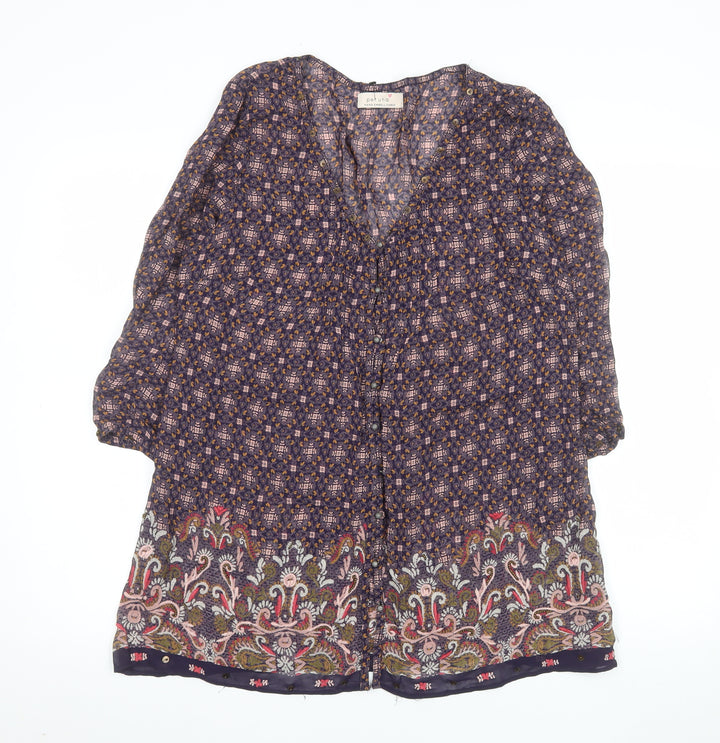 Marks and Spencer Women’s Multicoloured Size 12 Tunic Blouse 3/4 Sleeve Viscose