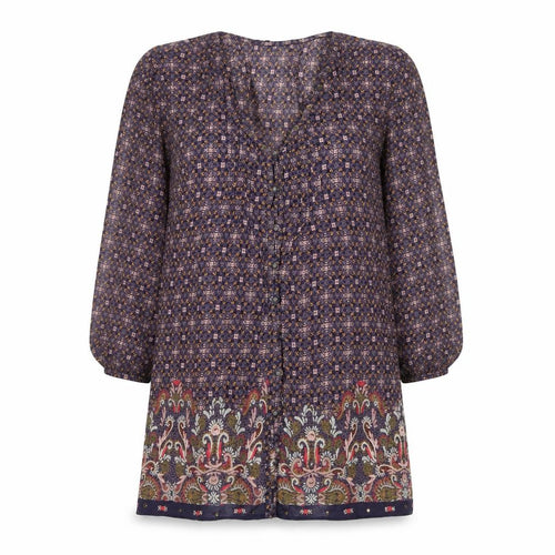 Marks and Spencer Women’s Multicoloured Size 12 Tunic Blouse 3/4 Sleeve Viscose
