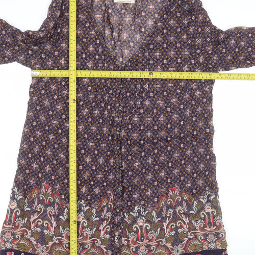 Marks and Spencer Women’s Multicoloured Size 12 Tunic Blouse 3/4 Sleeve Viscose
