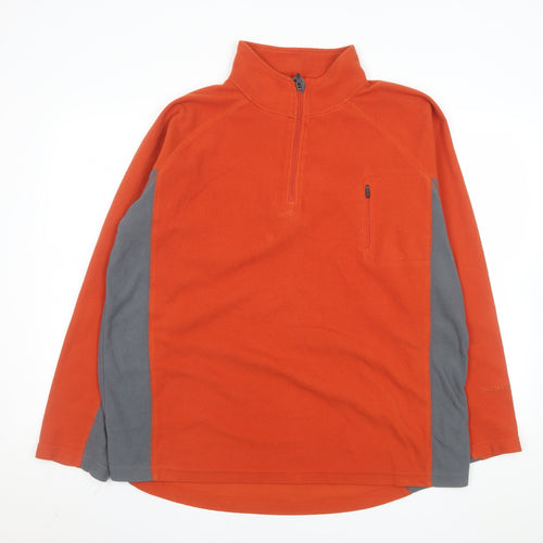 Peter Storm Men's Orange Fleece XL 1/4 Zip Pullover Sweatshirt